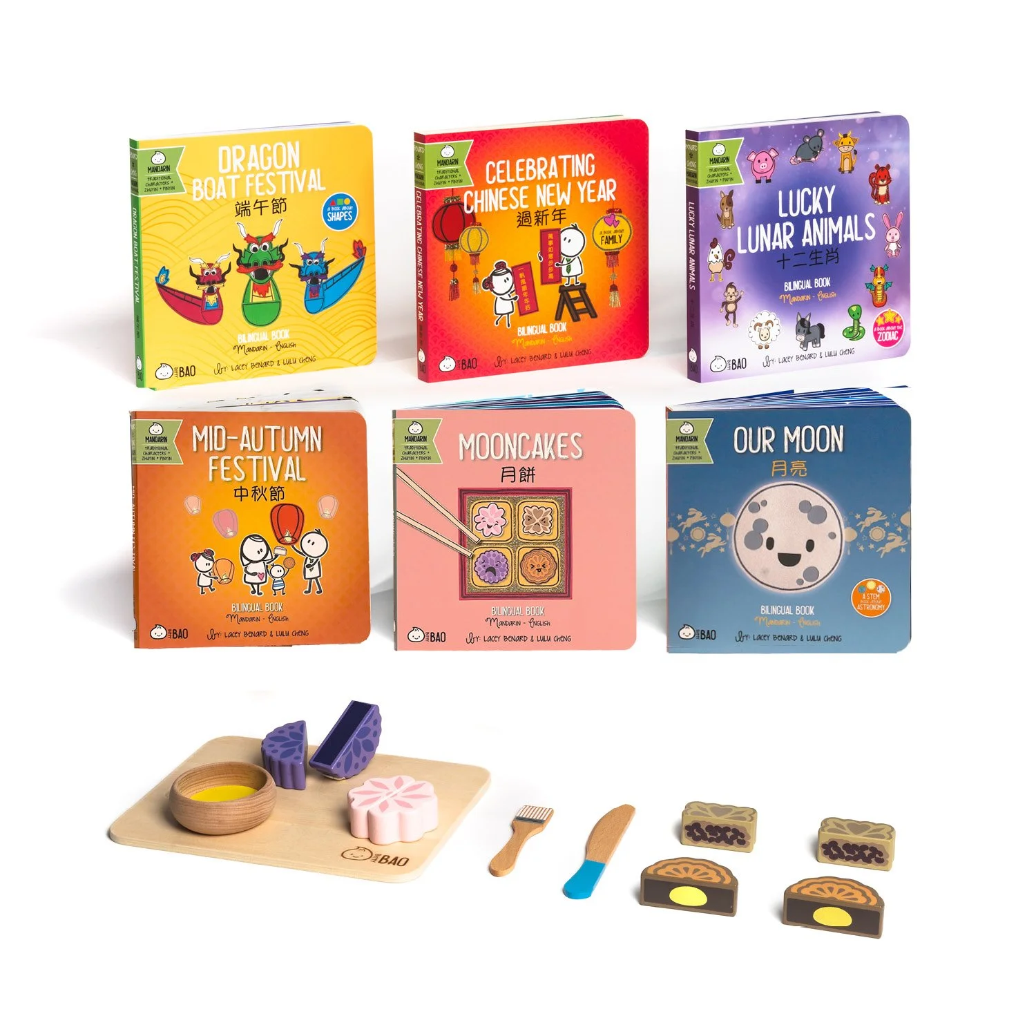Chinese holiday books, Chinese New Year, Moon Festival, Mid